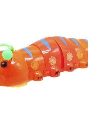 Музыкальная игрушка "гусеница" (25 см), оранжевая