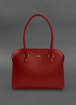 Жіноча шкіряна сумка червона крост business