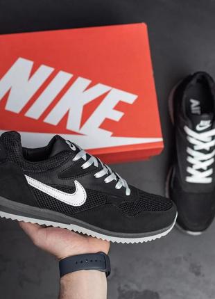 Мужские кроссовки nike найк летние сетка черные