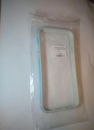 Бампер tpu для iphone 6 (4.7") серо-голубой