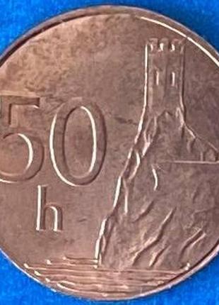 Монета словакии 50 геллеров 2006 г.