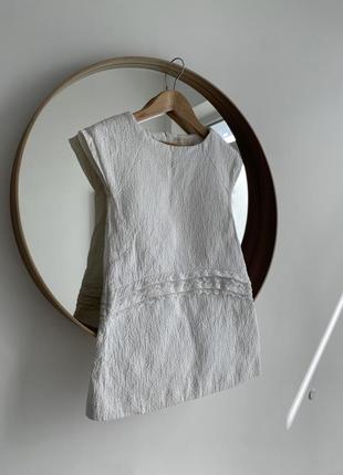 Ніжна біла сукня з мереживом від zara для дівчинки 5-6 років 118 р