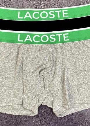 Мужские трусы lacoste оригинал боксеры из хлопка 5 штук,качественные трусы лакост в подарок для парня5 фото