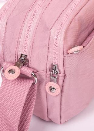 Сумка женская текстильная на каждый день b125 розовая3 фото