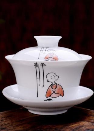 Гайвань монах шести путей ёмкость 200 мл. посуда для чайной церемонии используется в китайской чайной традиции