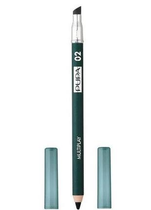 Карандаш для глаз pupa multiplay eye pencil с аппликатором 02 electric green, 1.2 г