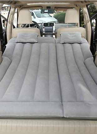 Універсальне ліжко матрац в автомобіль з насосом сірий