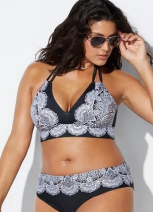 Купальник с завышенной талией  батал 72/46со