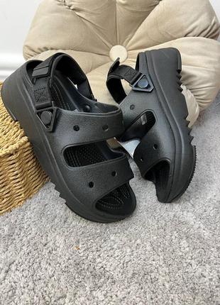 Женские сандалии crocs classic hiker sandal black новинка новинка crocs