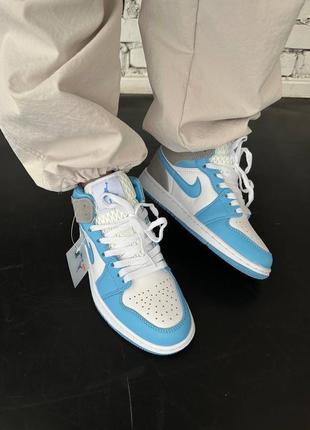 Кроссовки nike air jordan 1 👕 retro mid se “blue / grey”