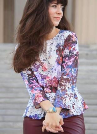Красивая блуза h&m цветы этикетка