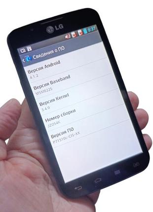 Мобильный телефон смартфон lg p715 dual черный рабочий + чехол