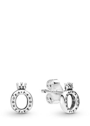 Серебряные серьги с монограммой   298295