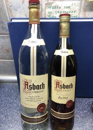 Редкость;бутылки немецкого конька “asbach urbrand»,”asbach uralt”.винтаж. из  германии!