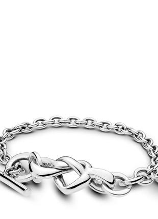 Срібний браслет для намистин пандора  "узи любові"  598100