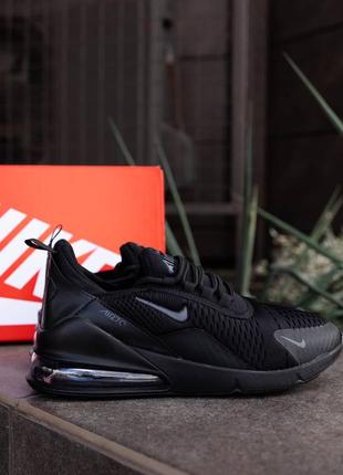 Nk142 кроссовки в стиле nike air max 270 triple black2 фото