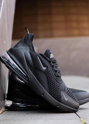 Nk142 кросівки в стиілі nike air max 270 triple black8 фото