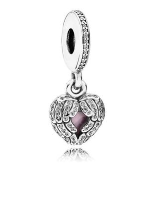 Серебряная подвеска-шарм для браслета пандора  791737cz