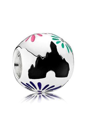 Серебряный шарм (подвеска) для браслета пандора  "замок disney" 792051aczmx