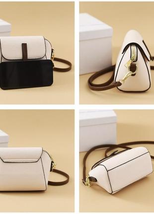 Маленька жіноча сумочка біла, сумка міні квадратна2 фото