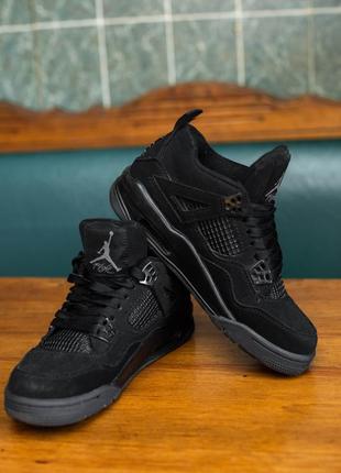 Air jordan 4 black cat кроссовки