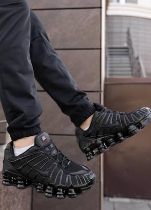 Nk140 кроссовки в стиле nike shox tl black3 фото