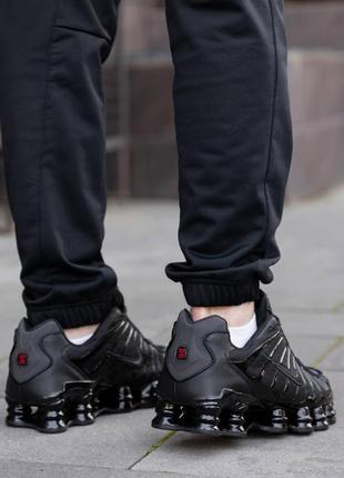 Nk140 кроссовки в стиле nike shox tl black4 фото