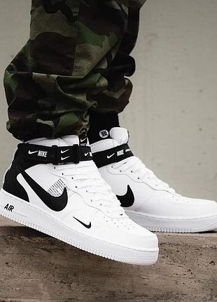 ✔️ nike air force 1 mid utility white black 41