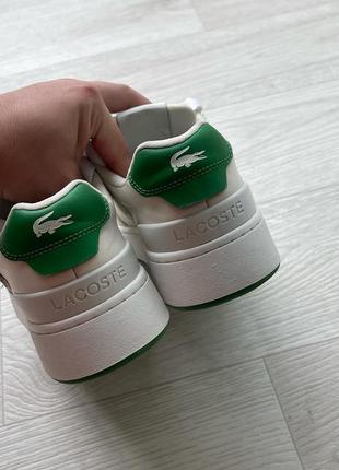 Шикарні кросівки lacoste ace clip logo sneakers white/green8 фото