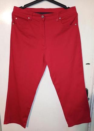 Стрейч-коттон,укороченные,зауженные,красные джинсы,большого размера,logic