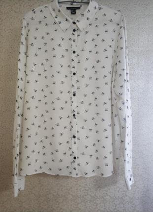 Atmosphere primark стильна принтова сорочка рубашка блузка блуза принт бренд atmosphere, р. uk16