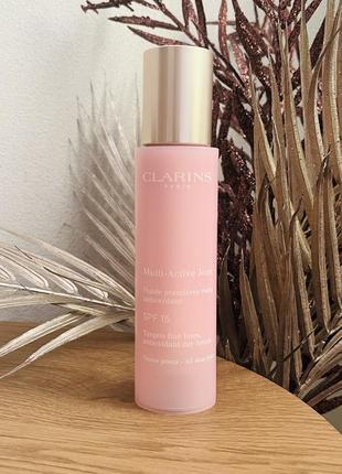 Оригінал денний лосьйон для усіх типів шкіри clarins multi-active antioxidant day lotion spf15