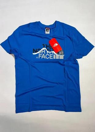 Tnf футболка оригінал the north face нова casual mountain котонова голуба тнф t0a3g2f89
