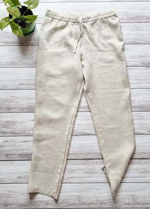 Льняные новве фирменные штаны в пижамном стиле