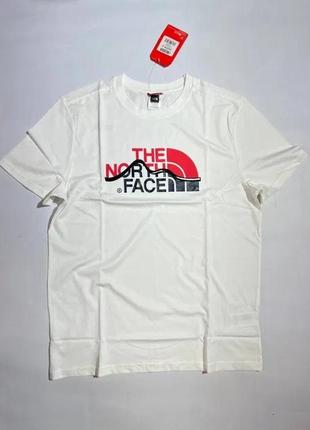 Tnf футболка оригінал the north face нова mountain line casual унісекс котонова біла тнф t0a3g2f89