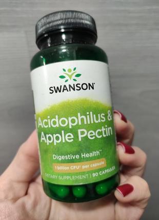 Swanson, acidophilus и яблочный пектин 90 капсул