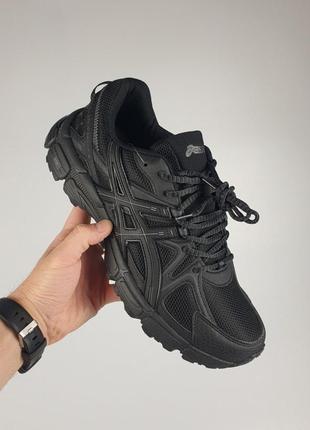 Чоловічі кросівки чорні великого розміру asics gel - kahana 8 black