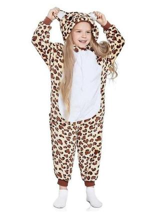 Кигуруми леопард теплая пижамка
