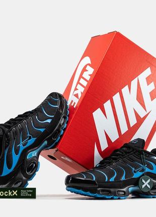 Чоловічі кросівки чорні з синім nike air max tn