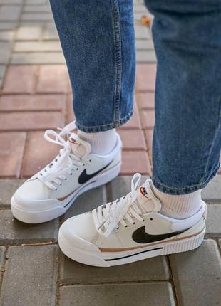 Nike court legacy lift white1 фото