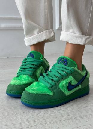 Кроссовки nike sb dunk low grateful dead bears green