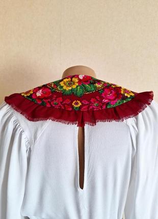 Съемный воротник воротничок в украинском народном стиле накладной терновой...