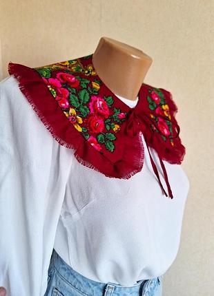 Съемный воротник воротничок в украинском народном стиле накладной терновой...