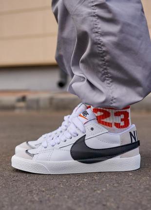 Стильні кросівки nike blazer low 77 jumbo black white