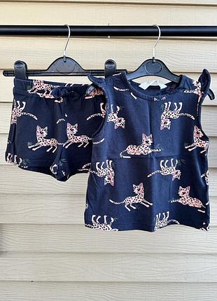 Костюм комплект набір літній шорти і футболка h&m
