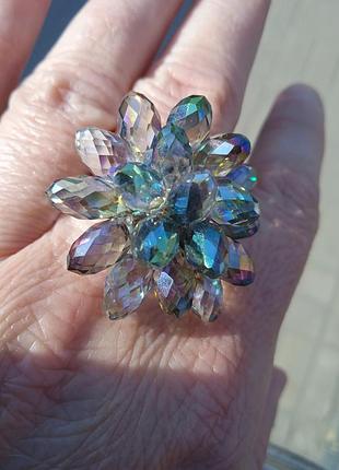 Кольцо кристалл сваровски