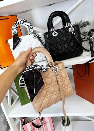 828533 сумка в стилі dior чорна бежева біла