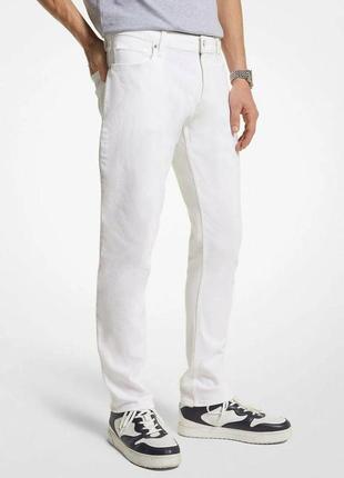 Бренду dulan rieder, оригінальні чоловічі джинси, білі прямого силуету.