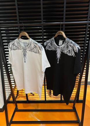 Футболка в стиле marcelo burlon белая черная коттон