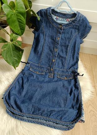 Классное джинсовое платье на девочку 7-8 лет от kaisely